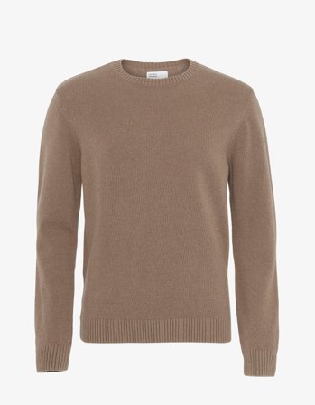 Classic Merino Wool Crew - Warm Taupe L