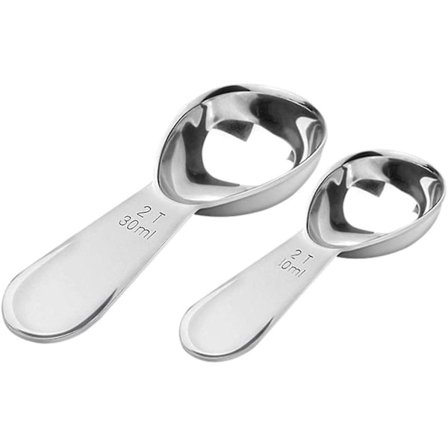 2 stk. Rustfrit Stål Kaffeske Bage Ske Mælkepulver Ske