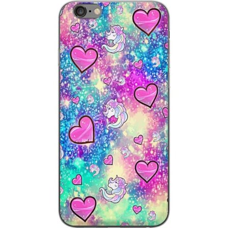 Kompatibelt Mobilskal till Apple Apple iPhone 6 Plus Enhörning och hjärtan