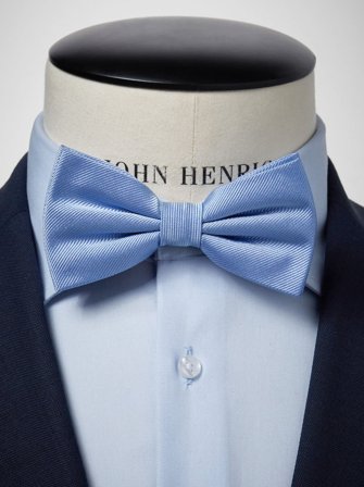 John Henric Men's Noeud Papillon Bleu Clair Uni Size Pre-tied