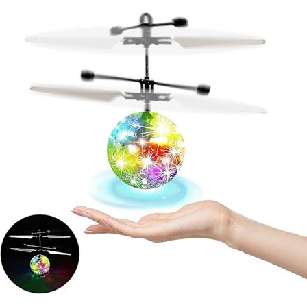 Flyvende bold børnelegetøj flyvende legetøj til børn håndkontrol LED discolys Rc flyvende dronelegetøj indendørs udendørs genopladelig