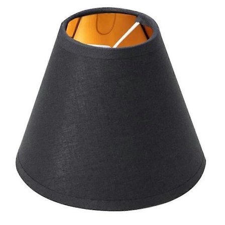 Stof Clip-boble Lampeskærm Lysekrone Bordlampe Væglampe Gulvlampe Belysningstilbehør - sort