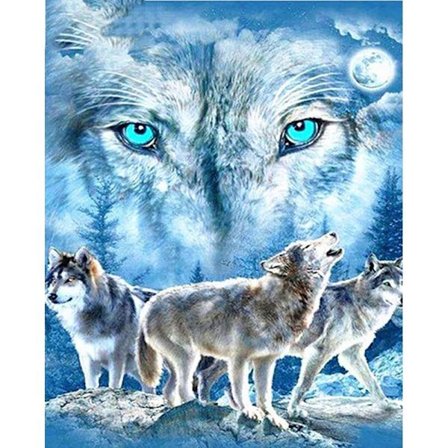 30 x 40 cm, Wolf Diamond Painting Embroidery Diamond Painting Can