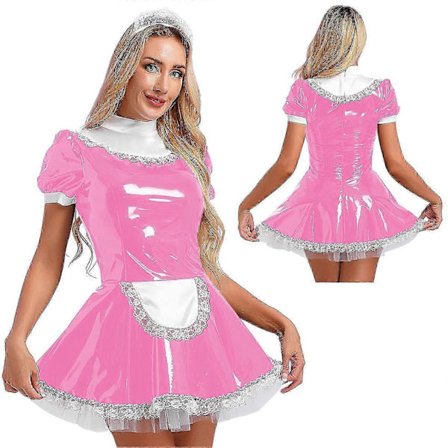 Kortarmet tjenestepikekjole for kvinner, kostyme for cosplay-temafester Halloween Maskerade Clubwear Lolita-antrekk - Perfekt