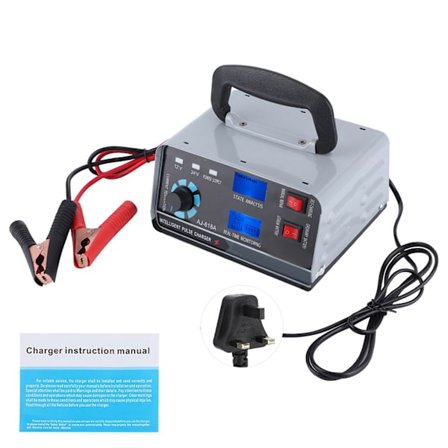 Automatisk bilbatteriladdare Smart Pulse Reparationsladdning W/LED-display 400W 12V/24VUK-kontakt