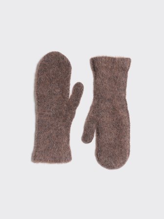 Holzweiler Tine Fluffy Mittens - Dk. Brown - Women's - M/L
