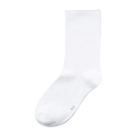 Å WOMAN Bomullsstrumpor med rullad kant Sockor Vit 36/38