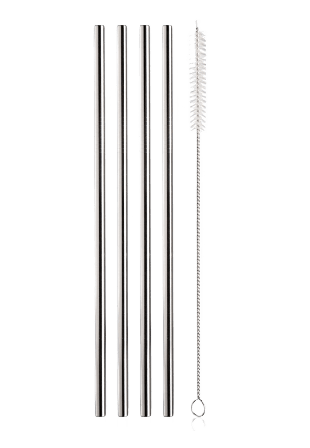 Vacu Vin Cocktail sugrör set/4 Köksredskap Silver Ø 0,5x21cm