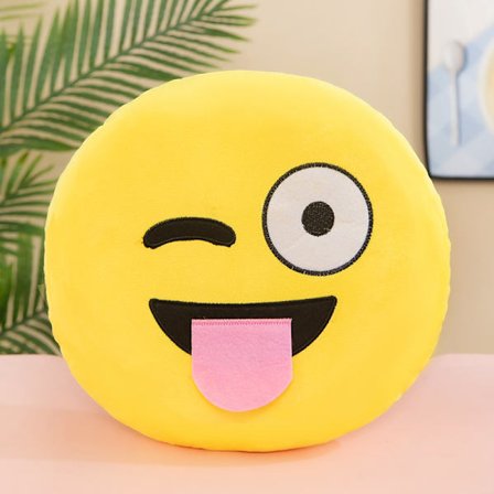 32CM Sød Kawaii Emoticons Rund Plys Pude Blød og Kreativ Gave Emoticon Pude legetøj 13