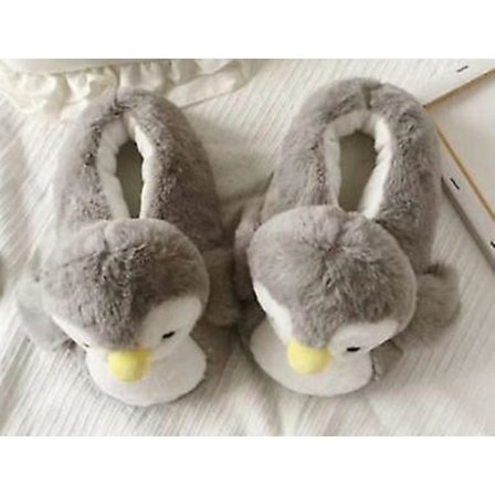 Vintervarma Tecknad Liten Pingvin Bomullstofflor Paket Med Halkfria Ullstofflor Med Tjock Sula För Inomhusbruk