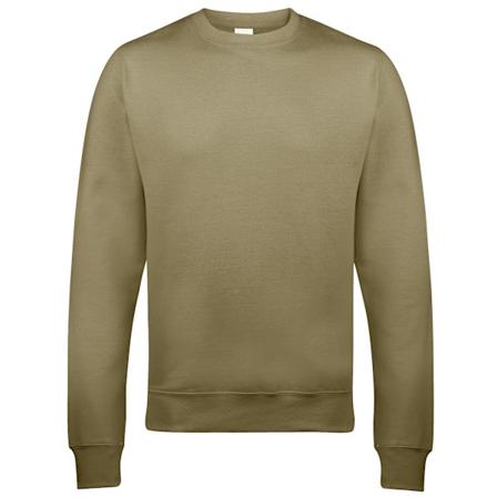 AWDis Just Hoods AWDis Unisex Crew Neck Plain Sweatshirt (280 G Natural Stone S