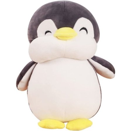 Uppstoppad pingvin plyschleksak 30 cm grå 30 cm
