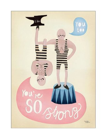 Poster & Frame Michelle Carlslund - Kids - You're So Strong - Multi/patterned - 30X40CM