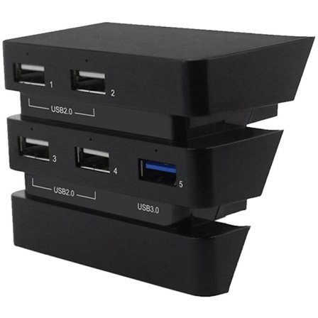 Højhastigheds udvidet USB 3.0 HUB og fire USB 2.0 porte udvidelseshub til PlayStation 4 Pro spillekonsol