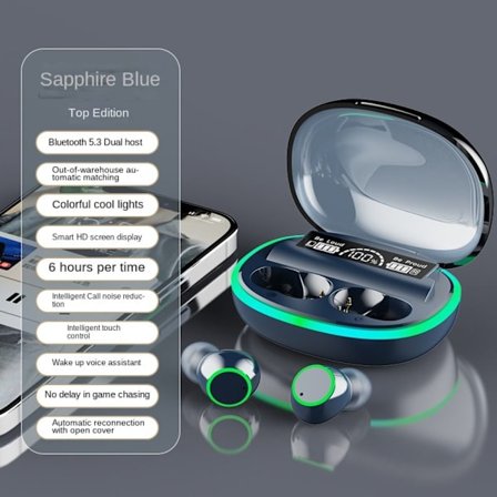 Spelhörlurar för trådlöst headset BLÅ