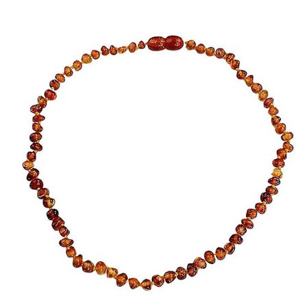 Retro Halskje med Naturlig Ravperler for Kvinner, Håndlaget, Morsdagsgave