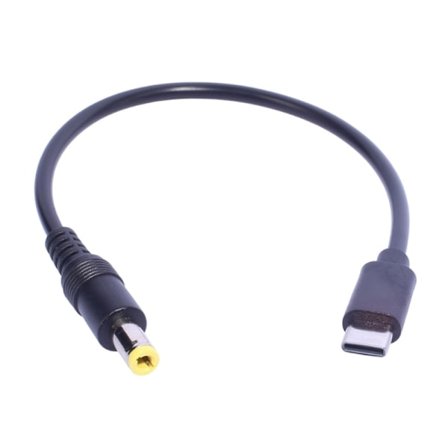 Praktisk USB C til DC5.5x2.5mm/DC5.5x2.1mm hannforlengelseskabel Ladeledning for nettbrett Mobiltelefoner Ladeledning