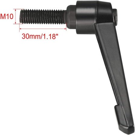 4 stk Justerbar klemmespak med håndtak og gjenget trykknapp