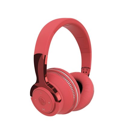 YEMAESRE H2 Röda LED-lampor Vikbara Bluetooth Over-Ear Hörlurar Kompatibla med Mikrofon