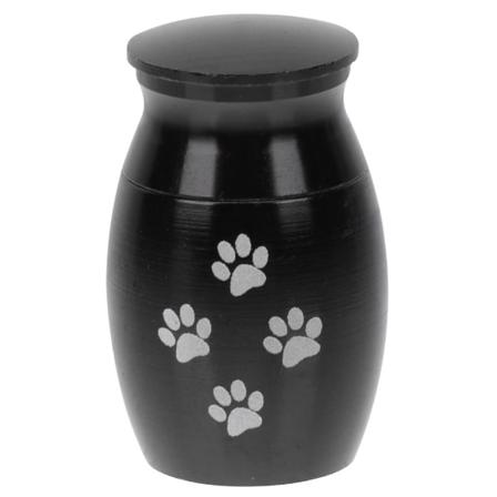 Pyntoppbevaringsbeholder Askeurne for kjæledyr Hund Kremasjonsurner Minneurn for kjæledyr Hund Askebeholder Svart 2,5X1,6CM Black 2.5X1.6CM