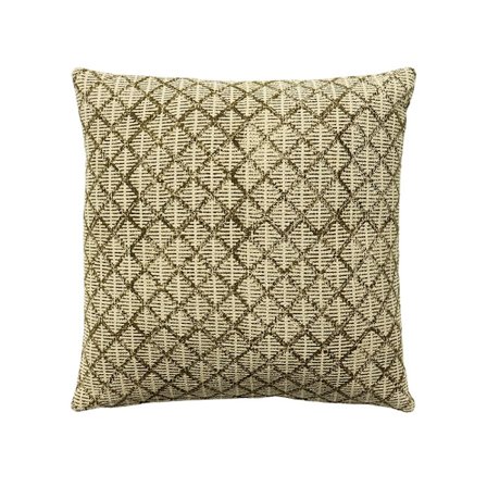 Dekorativ pude 50x50cm bomuld-viskose olivenbeige