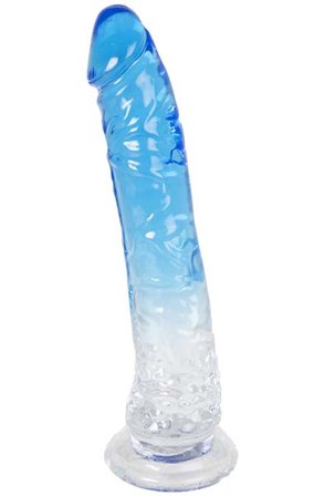 Dual Color Dildo Blue & Clear 20 cm - Woome.pl