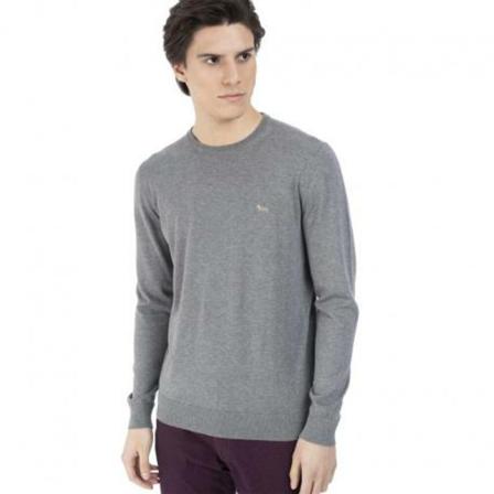 Harmont & Blaine Round-neck Strik Grå, Herre Strik