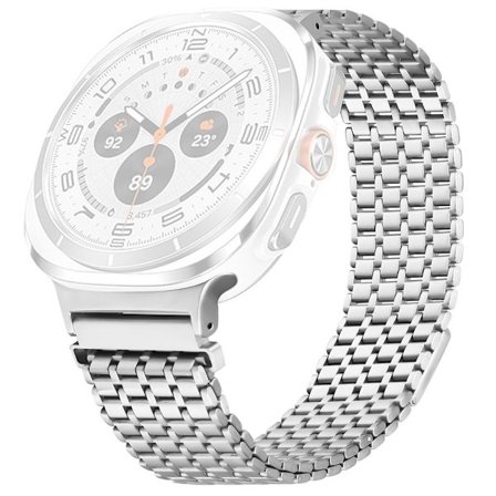 Galaxy Watch 8 46/44/40 mm Armband Magnetisk Loop Silver