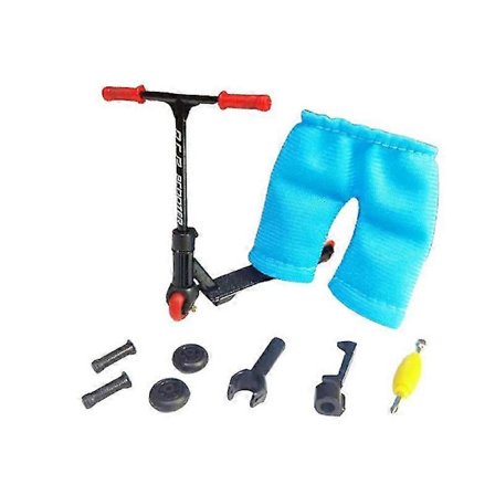 Mini Skateboard Legering Finger Scooter Modell Mini Finger Leksak, Svart