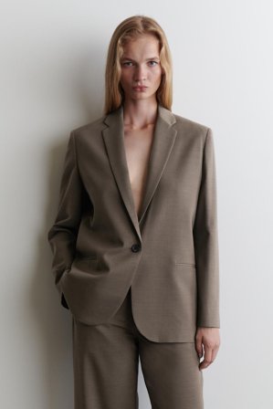 COS Blazer Aus Woll-Mix in Braun - Frauen