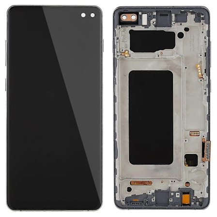 för Samsung Galaxy S10 Plus G975 LCD-skärm och Digitizer-enhet + Ram Ersättningsdel - WELLNGS
