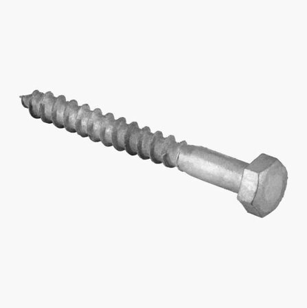 Fransk Träskruv 8 x 70 mm Varmförzinkat Stål 25 st. - Biltema