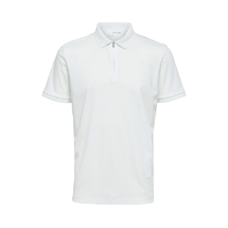 Selected Homme Pikétröja FAVE T-shirts Herr Vit S