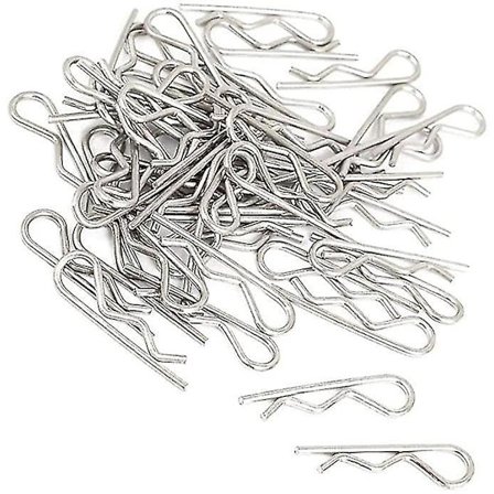 50 stk 1,5 mm x 35 mm R-formet klipsnål i rustfritt stål