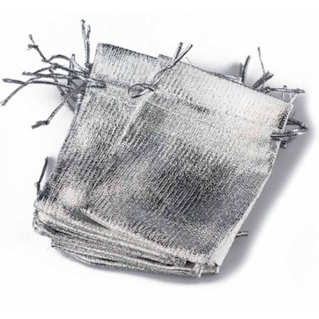 25-pack silvriga presentpåsar påsar kalas dop bröllop babyshower