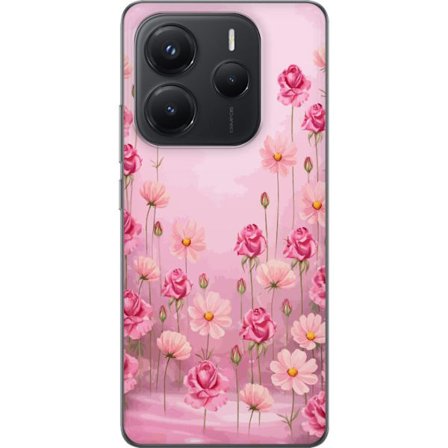 Kompatibel Mobilcover til Xiaomi Redmi Note 14 5G Petal Reverie Soft Blush