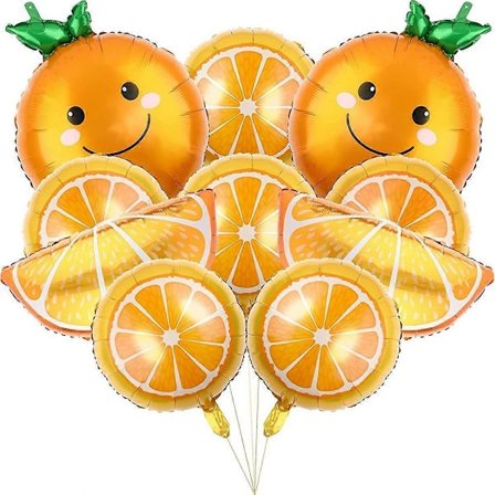 Orange Frugt Ballon Dejlig Orange Folie Ballon Frugt Film Ballon Egnet til Temadekoration af Citrusfrugter