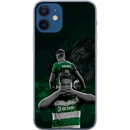 Yhteensopiva Puhelinkuori Apple iPhone 12 mini Neonmotiivi, jossa teksti "Gaming is in my DNA" sinisenä ja punaisena tiiliseinällä, jossa loistava DNA