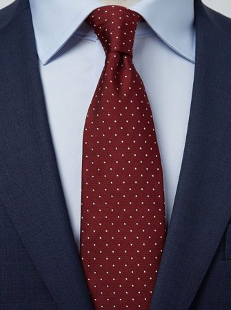 John Henric Men's Burgundy Dot Tie Size 8
