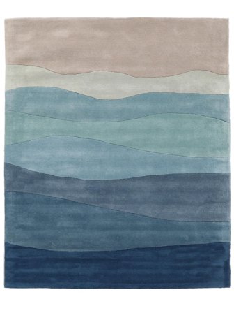 Feeling Handtufted Matta - Blå Modern Blå (Ull, Indien)