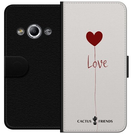 Kompatibel Tegnebogsetui til Samsung Galaxy Xcover 3 Cactus and Friends - Love Balloon Minimal