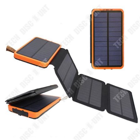 Solenergi bank - TECH DISCOUNT - 20000mAh - Portabel - Snabbladdning - Kompatibel