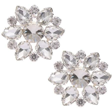 2pcs Shoe Clip Shiny Decorative Clips Charm Buckle