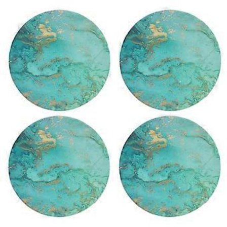 Ceramic Marbled Coasters with Cork Backing, Perfect for Table Protection, Stylish Housewarming Gift