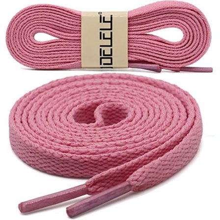 2 par med flate skolisser, egnet for skateboard-sko og sportssko, 31" tommer (lys rosa)