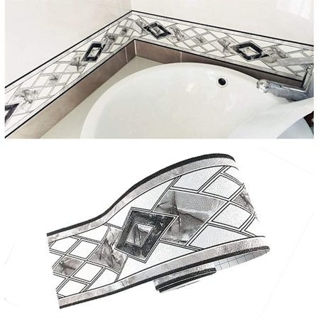 Självhäftande tapetbord Vattentät 10 cm x 5 meter (Grå)