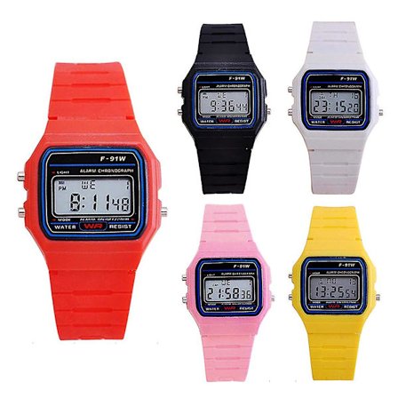 Luksus Klassisk Digitalt Ur F-91W Unisex Retro Vintage Sport LED Vandtæt [LGL]