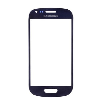 Sininen etupuolen näyttö + liimapinta Samsung Galaxy S3 mini I8190 varten