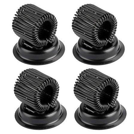 4 stk. magnetiske penne-/blyantholdere med justerbar fjærløkke, avtakbar klips i rustfritt stål, passer til alle størrelser penner/tusjer - Whiteboard