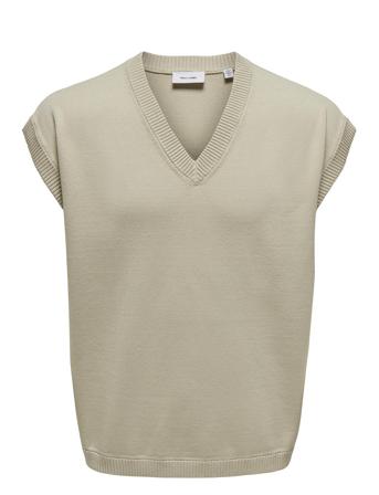 Onslusim Life Rlx 12 V-Neck Vest Knit Beige ONLY & SONS